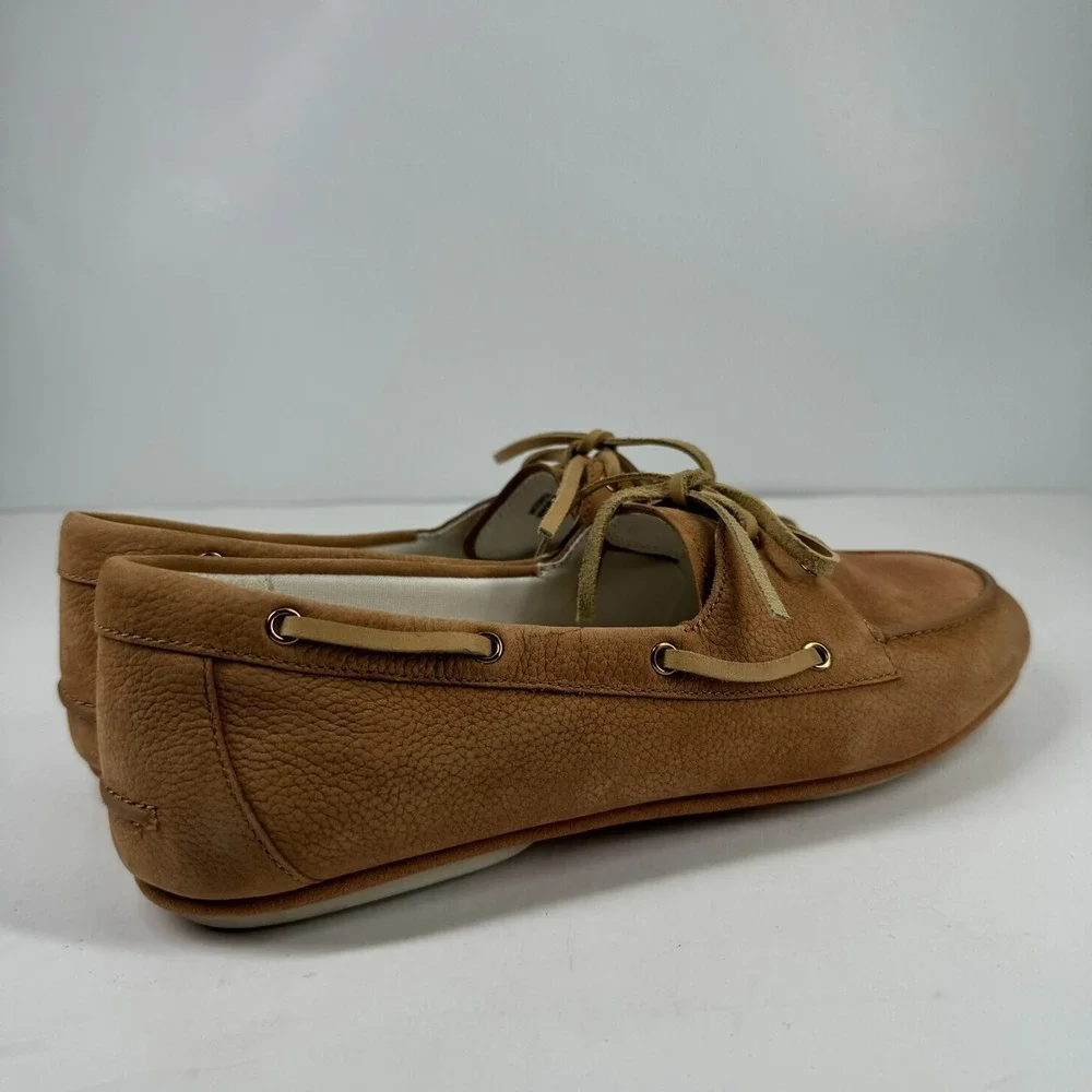 Cole Haan Women's US 9.5B Brown Leather Comfort Boat Moc Loafer Shoes W33652